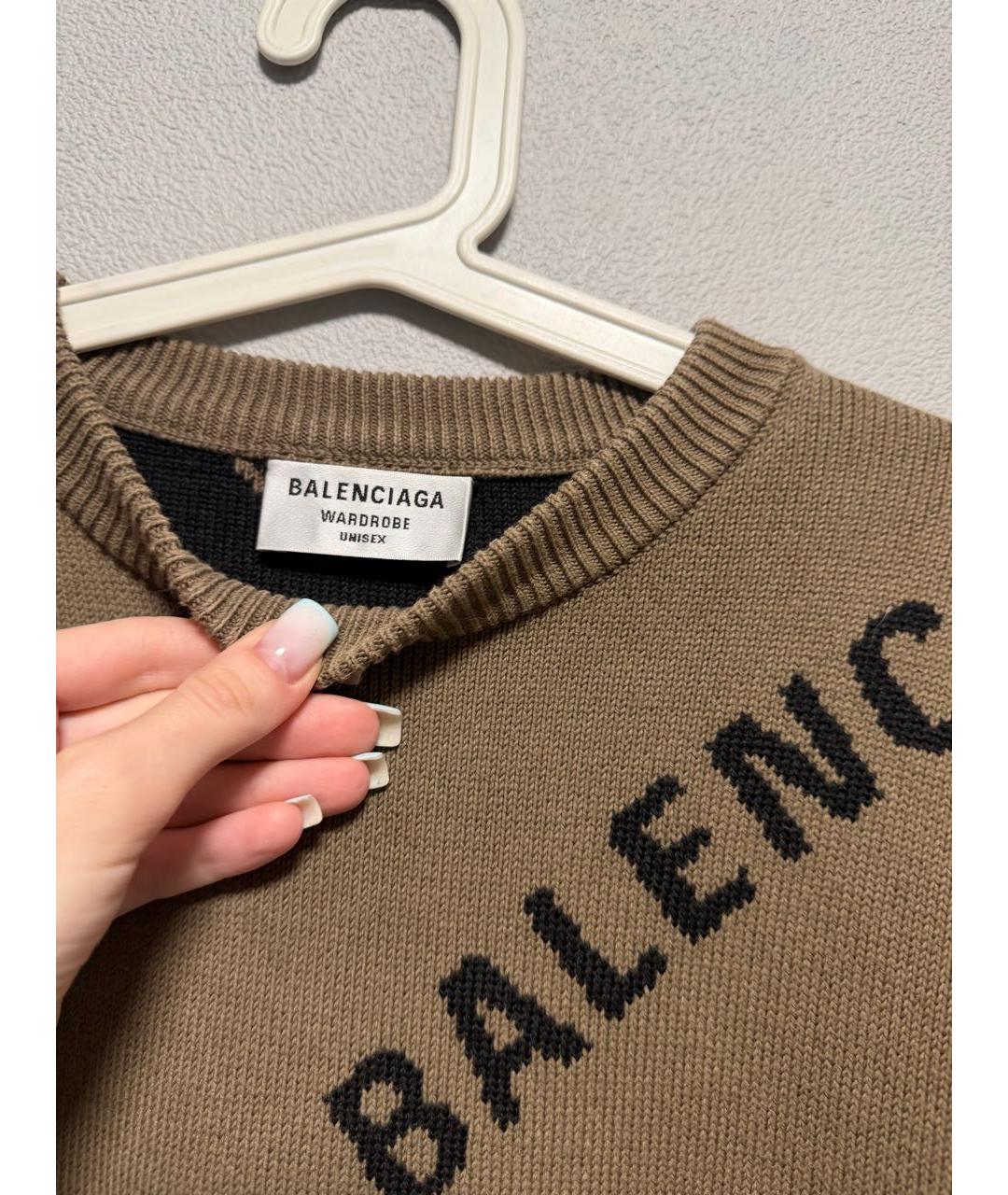 BALENCIAGA Коричневый джемпер / свитер, фото 4