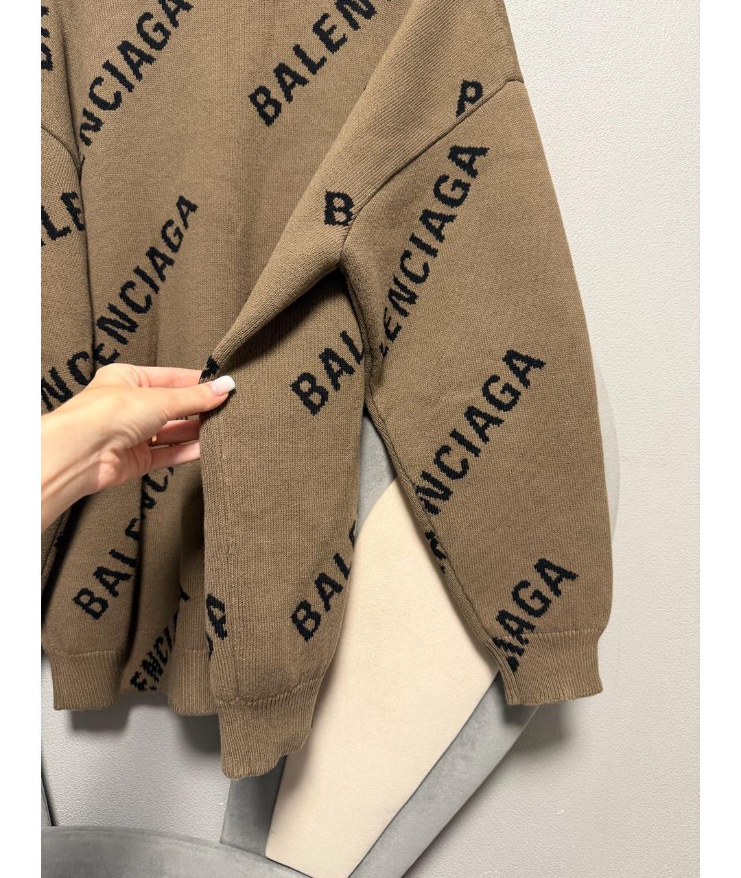 BALENCIAGA Коричневый джемпер / свитер, фото 3