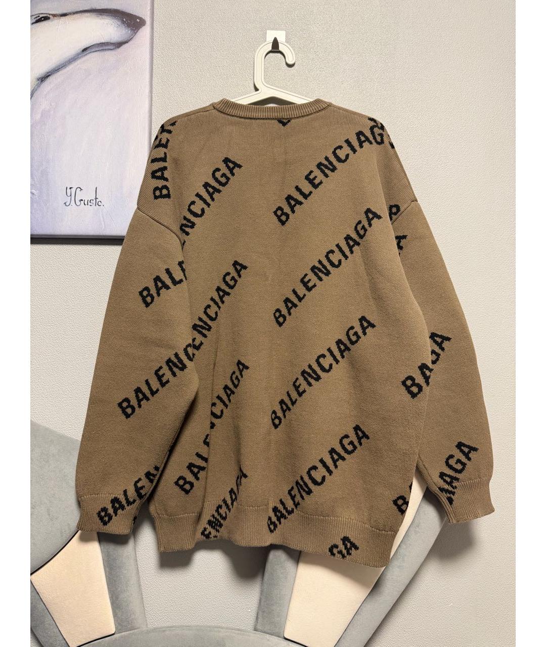 BALENCIAGA Коричневый джемпер / свитер, фото 2