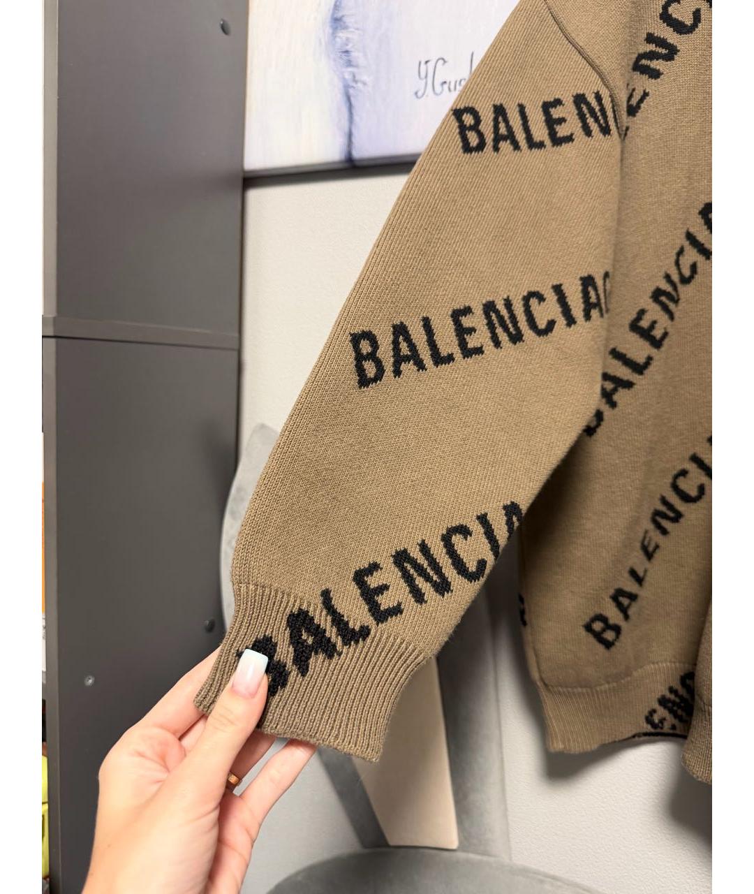BALENCIAGA Коричневый джемпер / свитер, фото 7