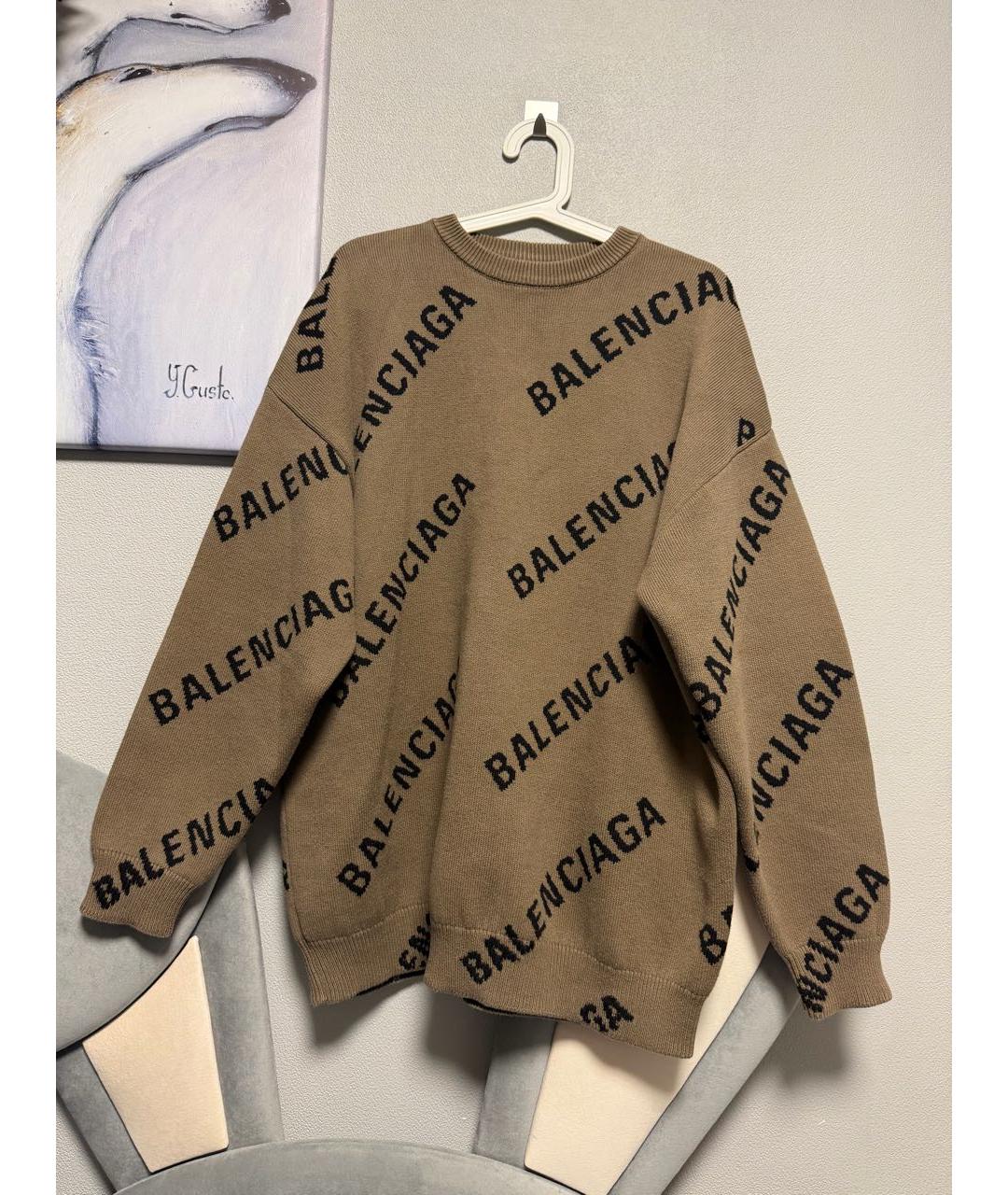BALENCIAGA Коричневый джемпер / свитер, фото 8