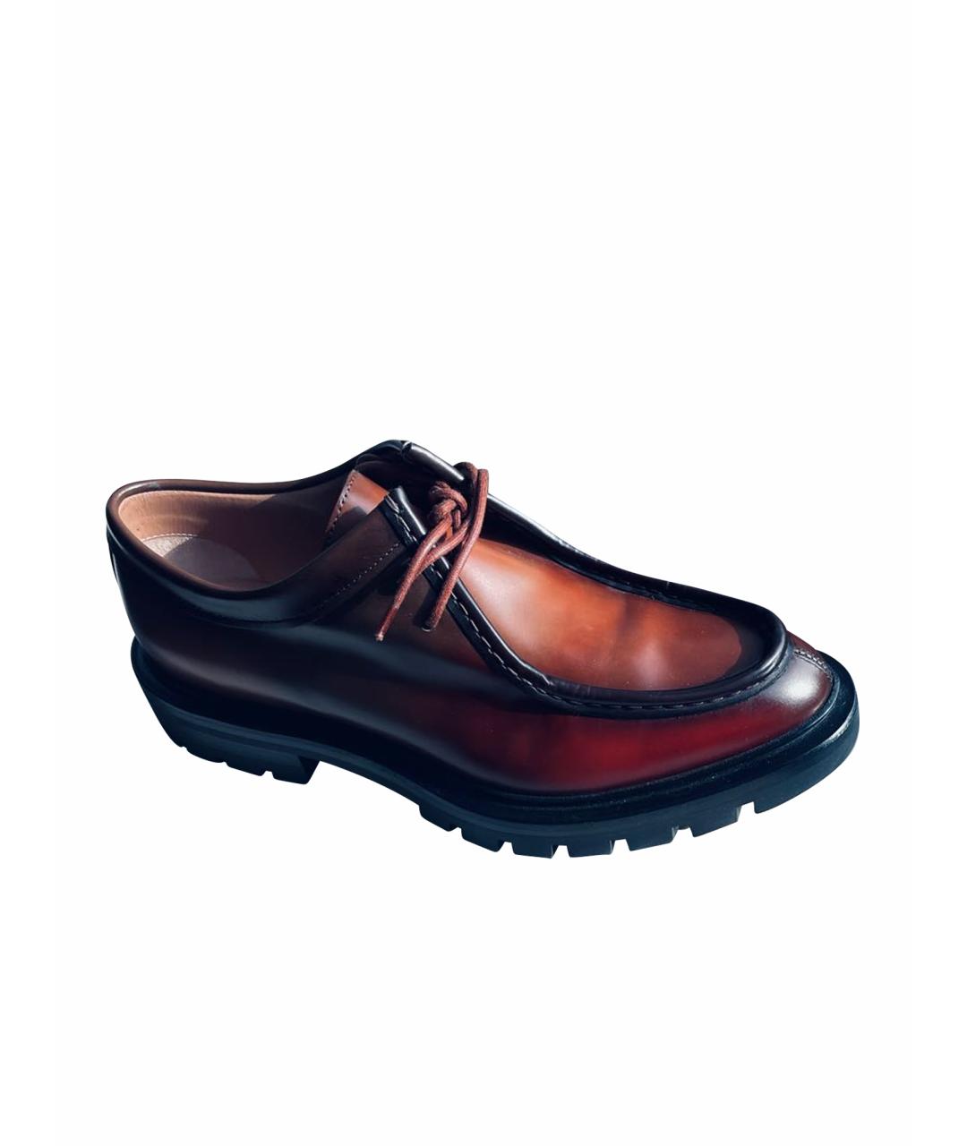 SANTONI Коричневые кожаные брогги и оксфорды, фото 8