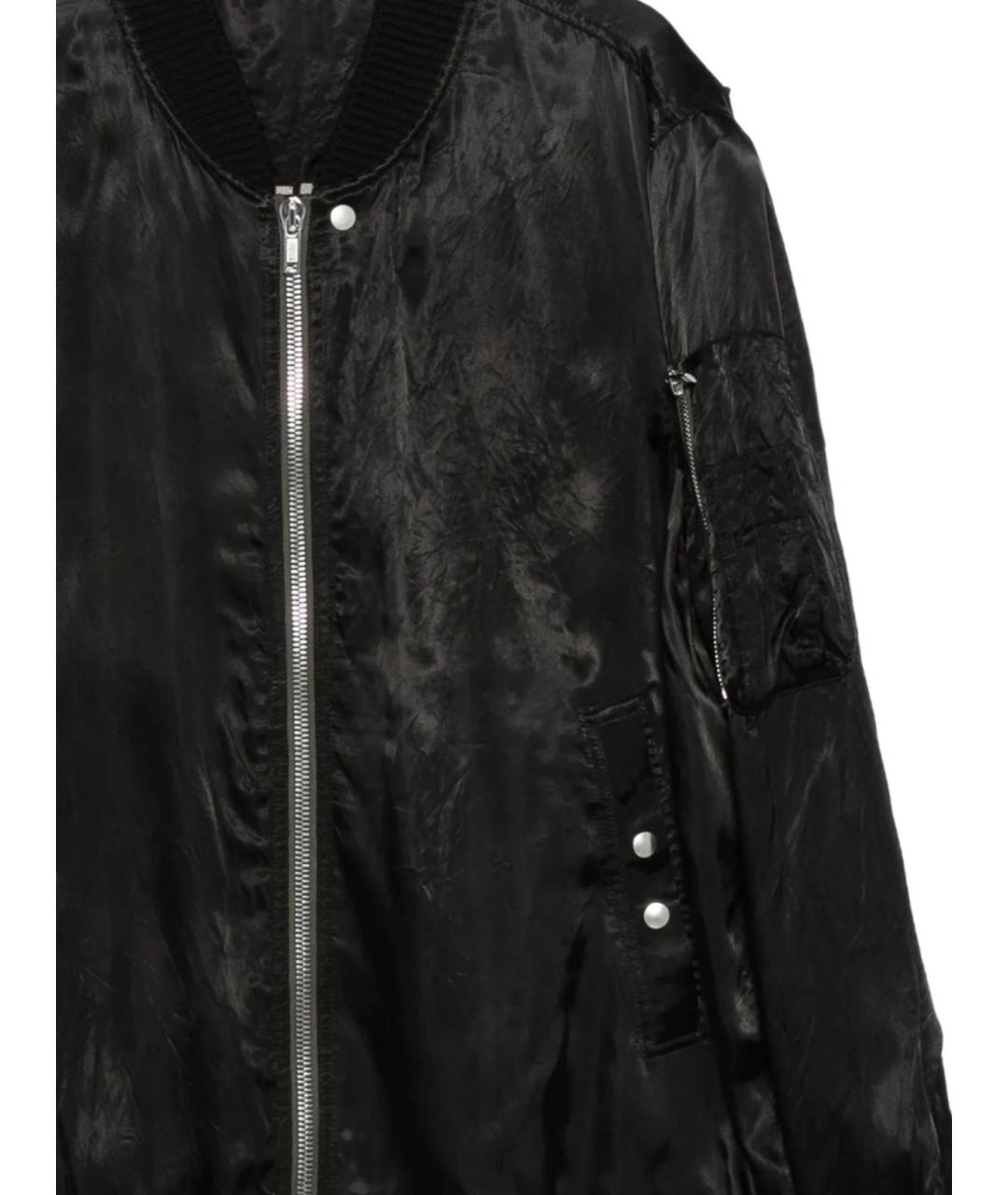 RICK OWENS Черная купровая куртка, фото 2