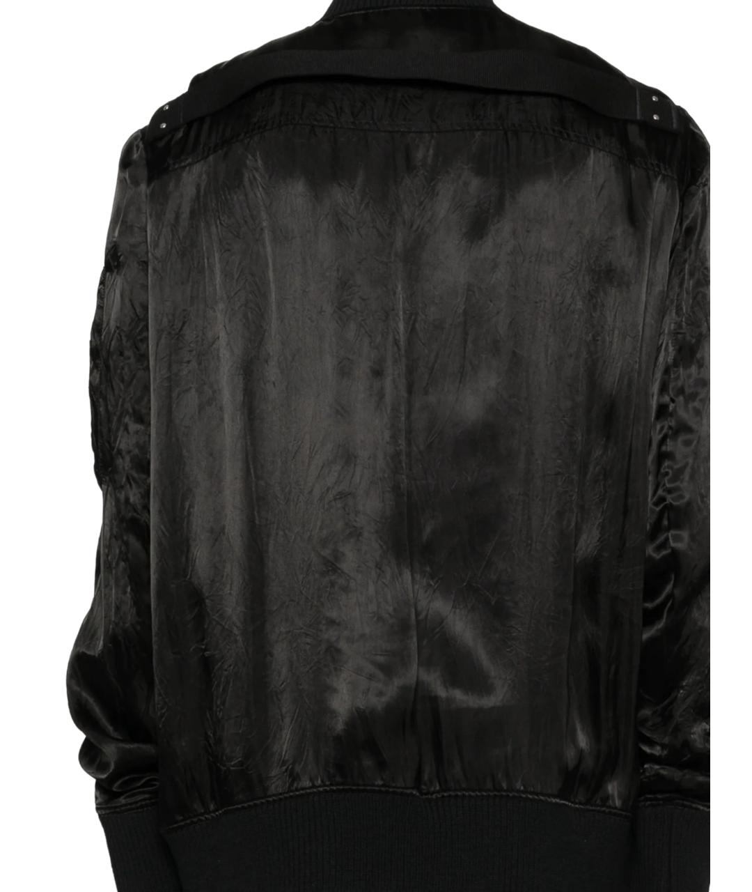 RICK OWENS Черная купровая куртка, фото 3