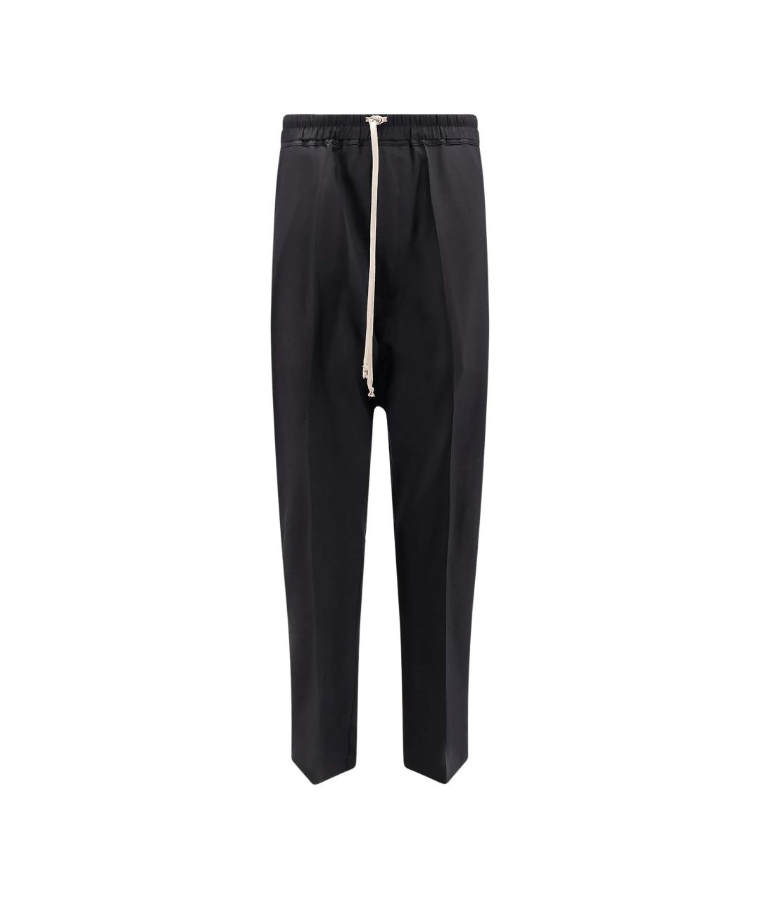 RICK OWENS Черные шерстяные повседневные брюки, фото 1