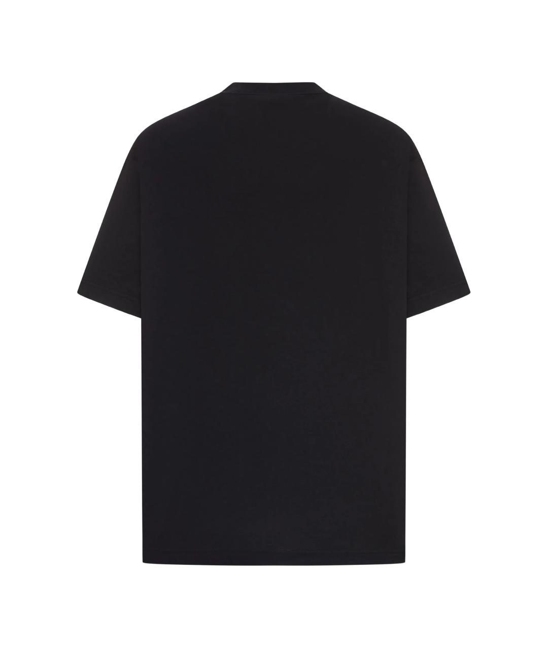 BALENCIAGA Черная хлопковая футболка, фото 3