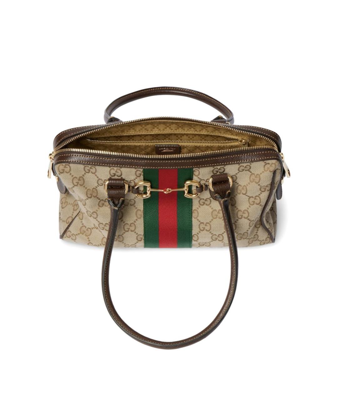 GUCCI Бежевая синтетическая сумка через плечо, фото 5