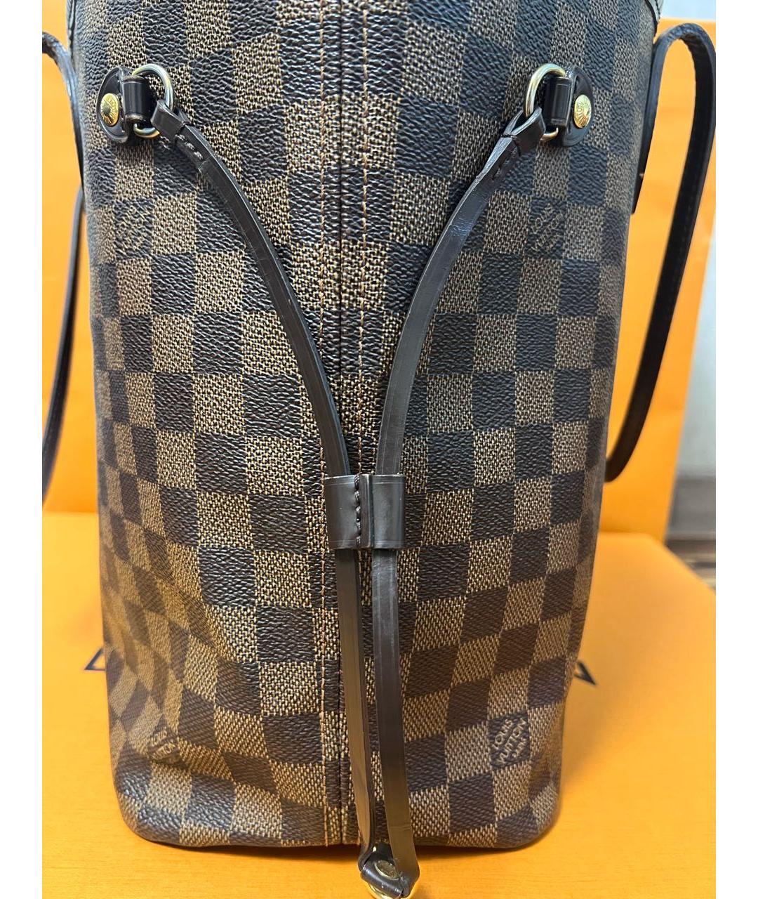 LOUIS VUITTON Коричневая сумка тоут из канвы, фото 3