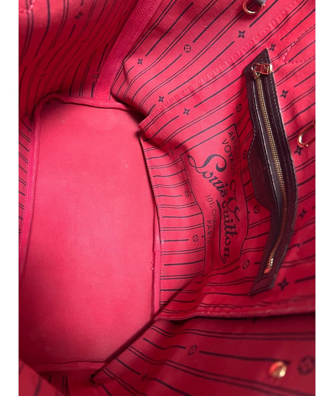 LOUIS VUITTON Коричневая сумка тоут из канвы, фото 4