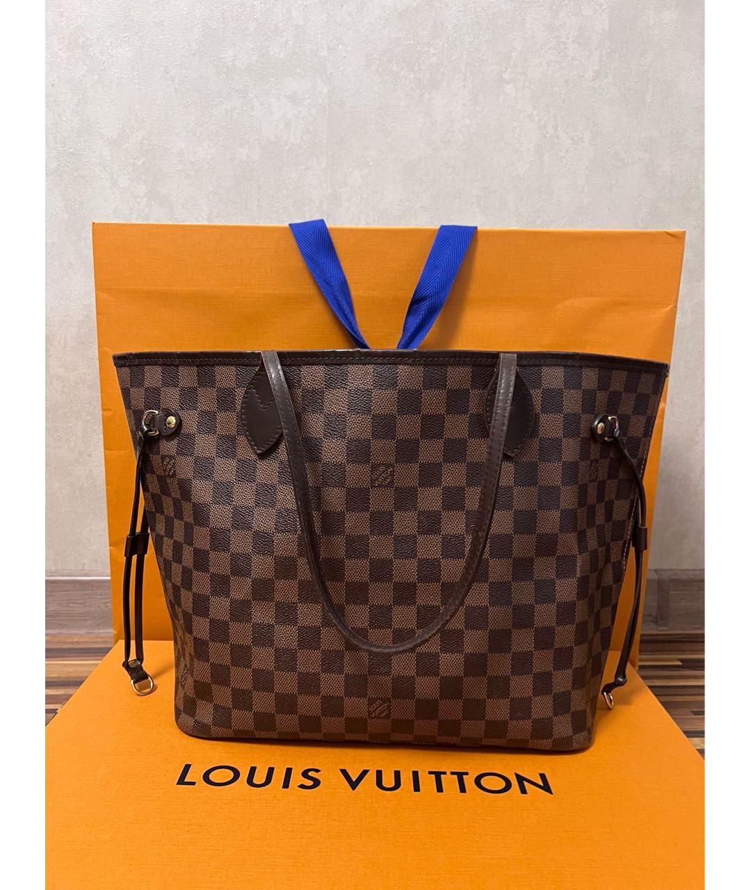 LOUIS VUITTON Коричневая сумка тоут из канвы, фото 2