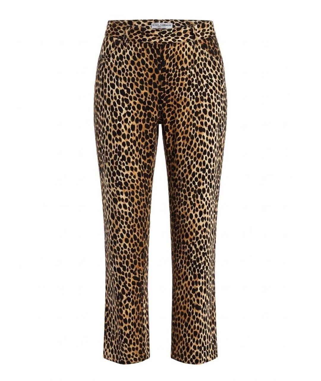 DOLCE&GABBANA Мульти хлопко-эластановые брюки узкие, фото 1