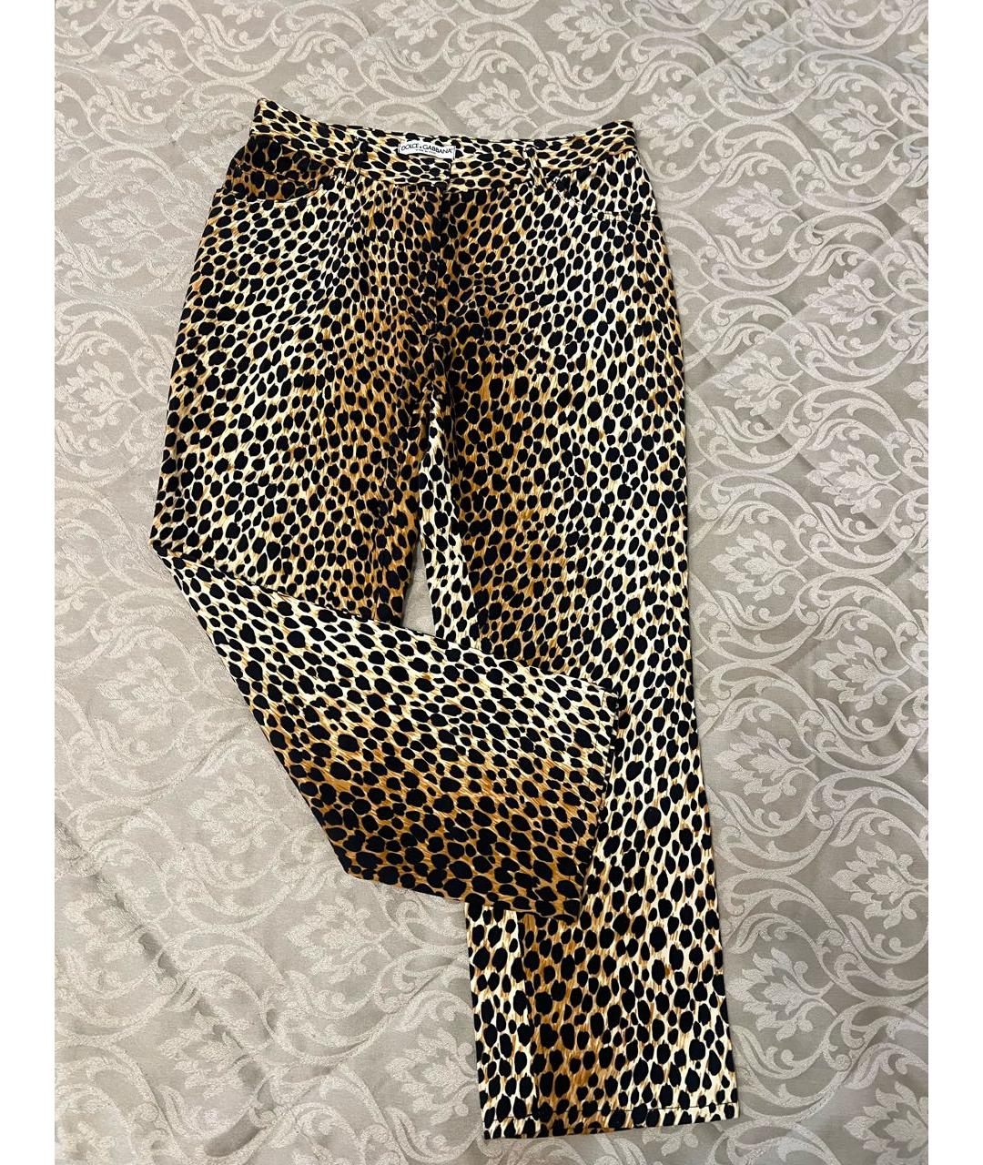 DOLCE&GABBANA Мульти хлопко-эластановые брюки узкие, фото 5
