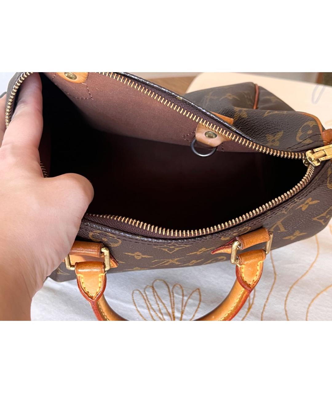 LOUIS VUITTON Коричневая сумка через плечо из канвы, фото 8