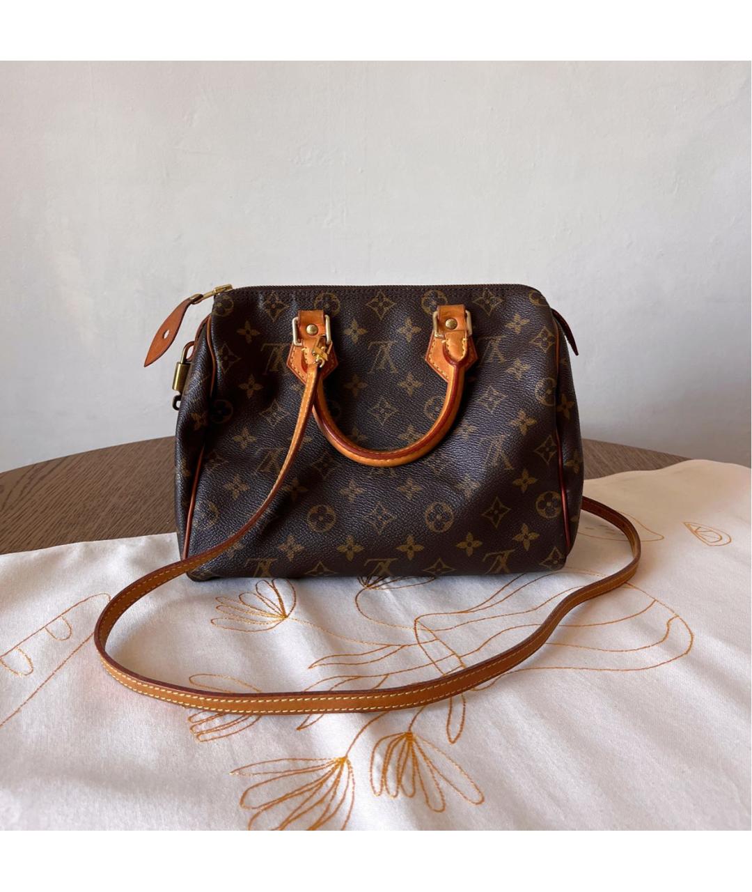 LOUIS VUITTON Коричневая сумка через плечо из канвы, фото 9