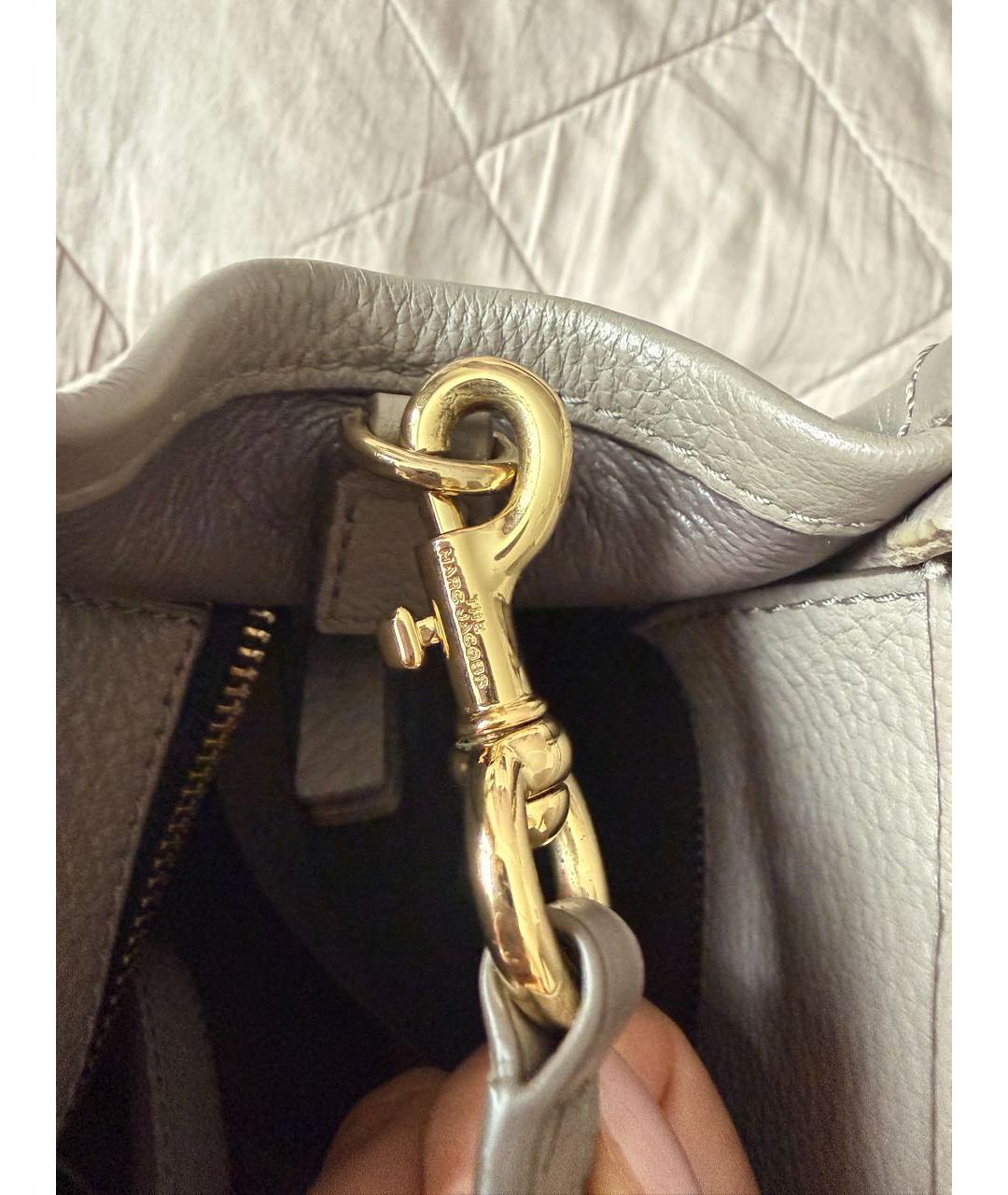 MARC JACOBS Серая кожаная сумка тоут, фото 6