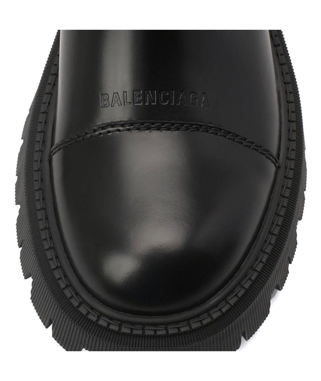 BALENCIAGA Черные кожаные высокие ботинки, фото 3