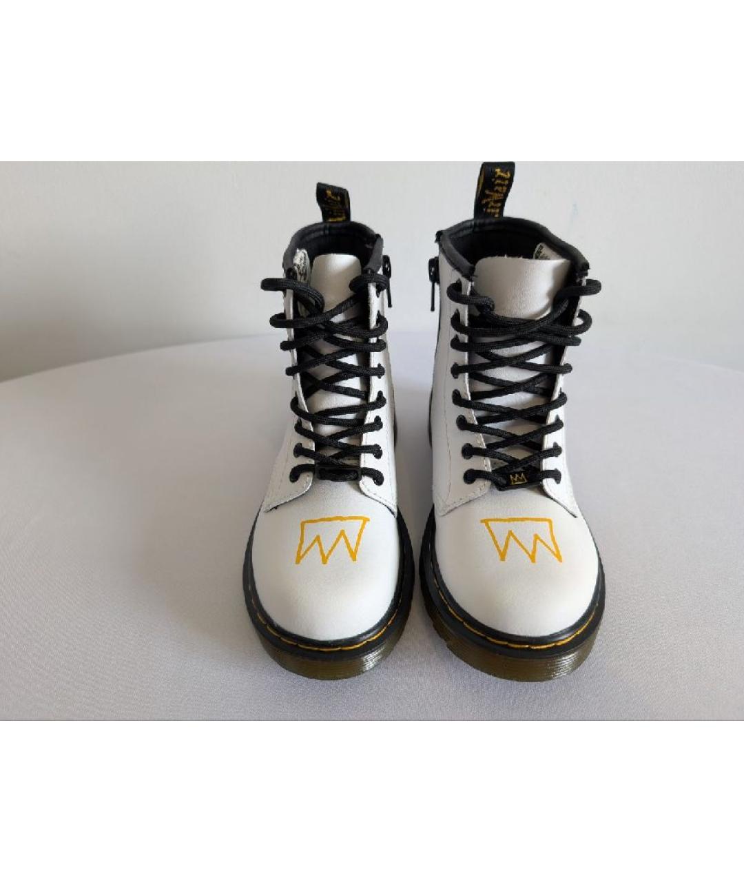 DR. MARTENS Белые кожаные ботинки, фото 2