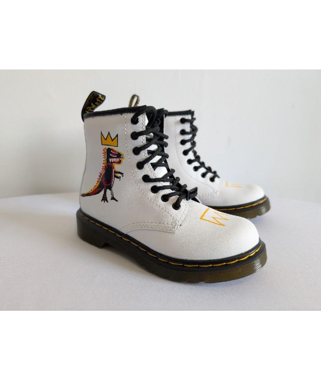 DR. MARTENS Белые кожаные ботинки, фото 3