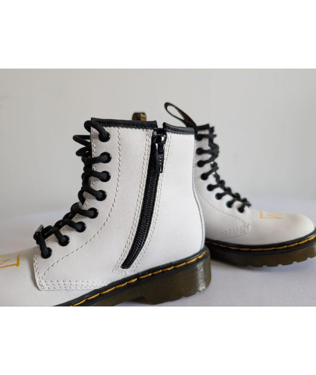 DR. MARTENS Белые кожаные ботинки, фото 5