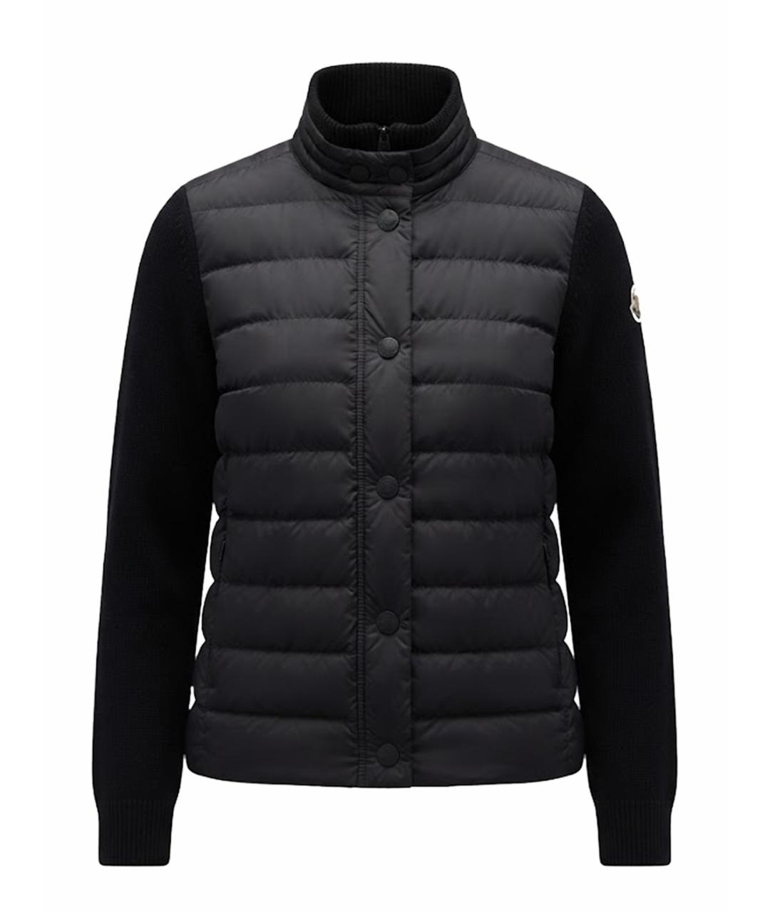 MONCLER GRENOBLE Черный нейлоновый кардиган, фото 1