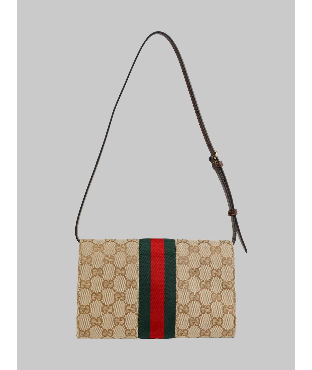 GUCCI Бежевая синтетическая сумка через плечо, фото 3