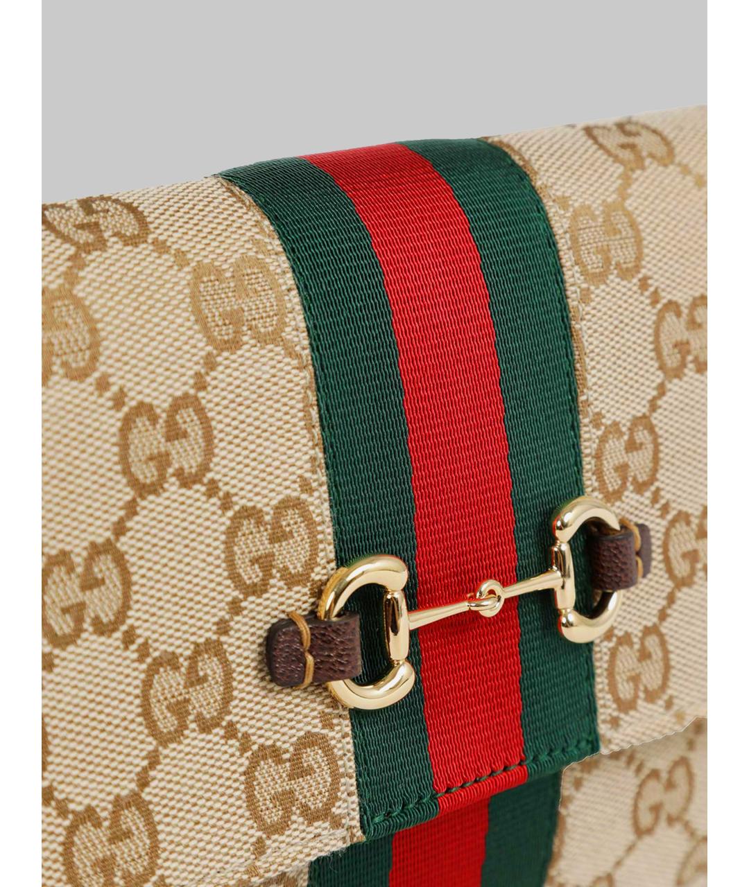 GUCCI Бежевая синтетическая сумка через плечо, фото 4
