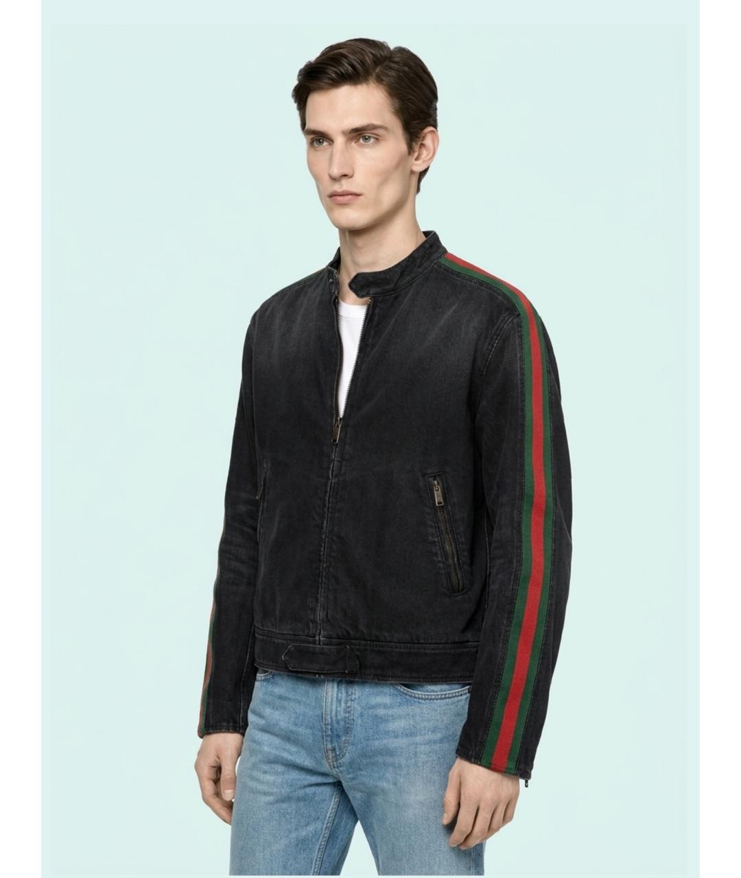 GUCCI Черная хлопковая куртка, фото 3