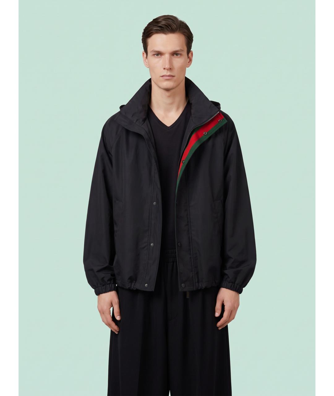 GUCCI Черная хлопковая куртка, фото 2