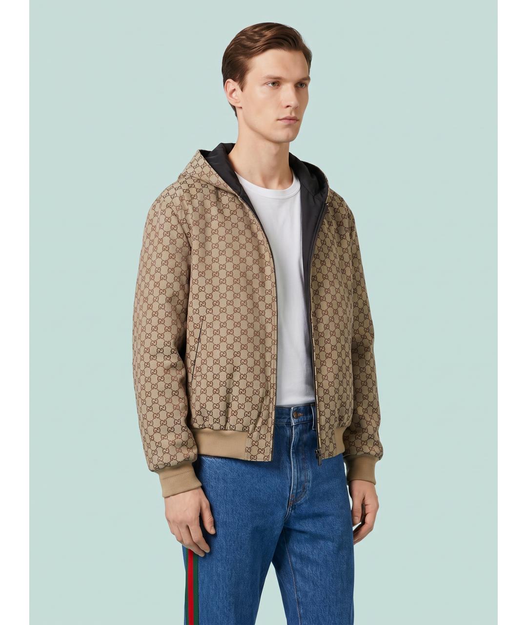 GUCCI Черная хлопковая куртка, фото 3