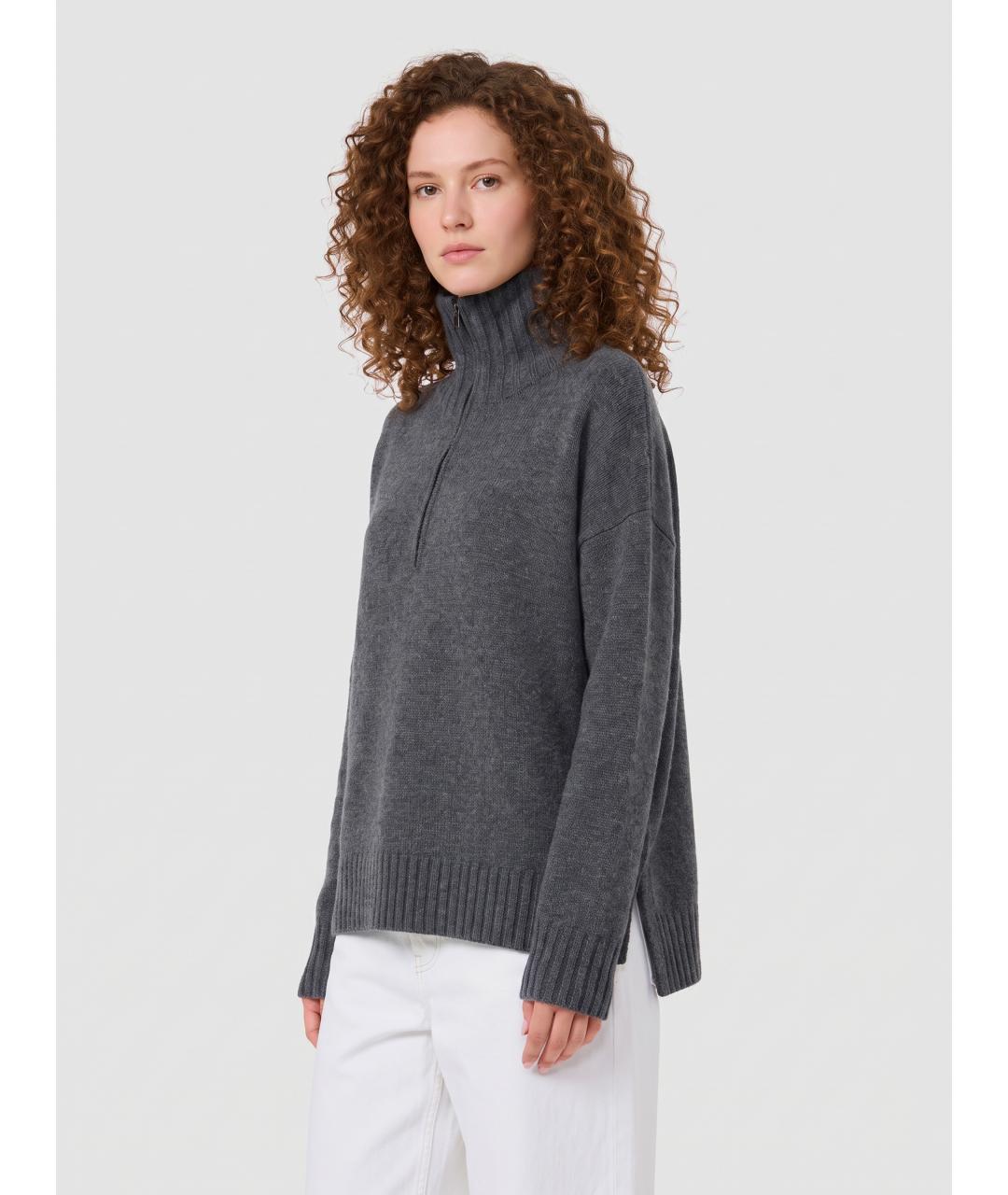 MAX MARA Серый кашемировый джемпер / свитер, фото 2