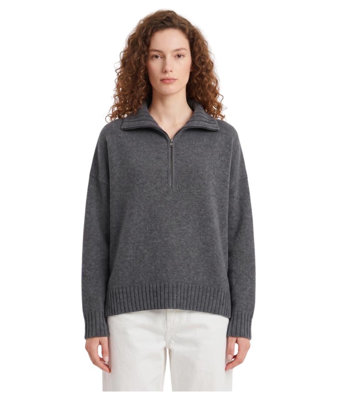 MAX MARA Серый кашемировый джемпер / свитер, фото 1