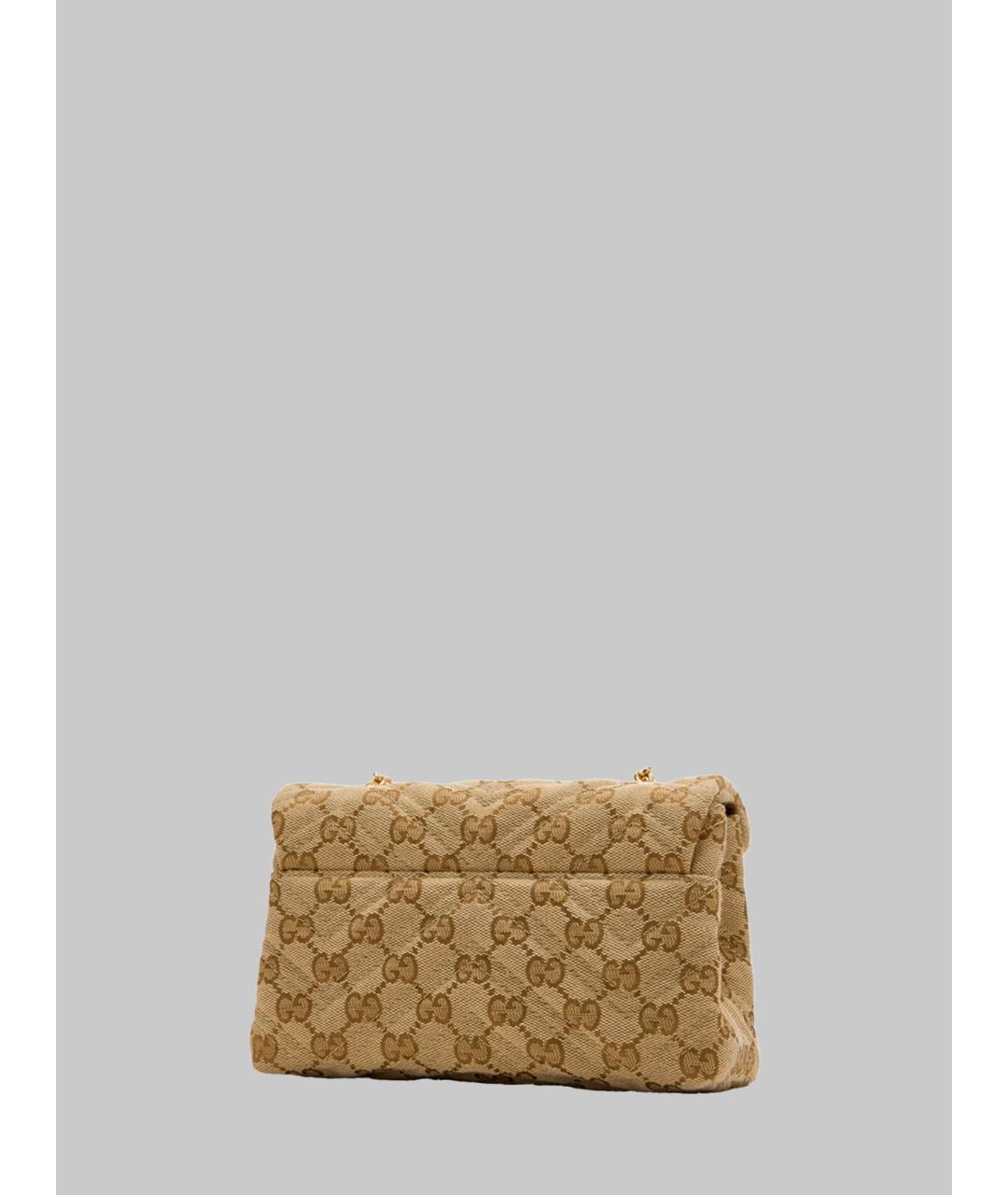 GUCCI Бежевая тканевая сумка через плечо, фото 2