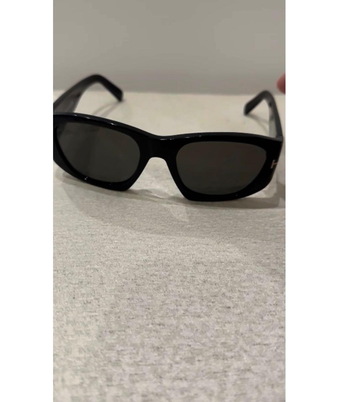 TOM FORD Черные пластиковые солнцезащитные очки, фото 2