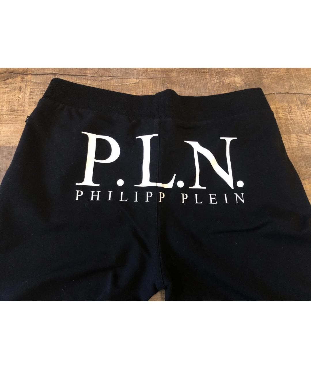 PHILIPP PLEIN Черные хлопковые брюки и шорты, фото 4