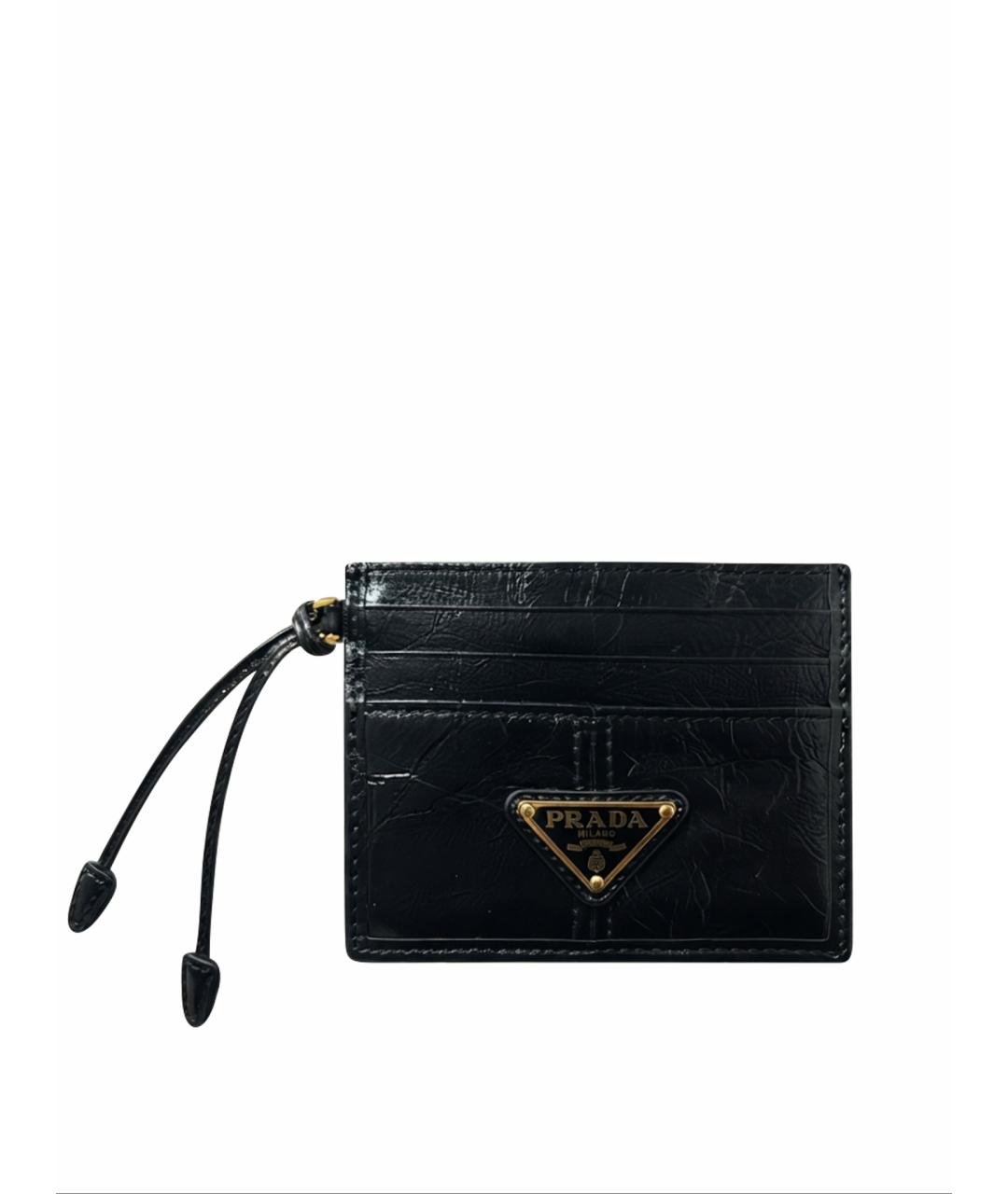 PRADA Черный кардхолдер из искусственной кожи, фото 1