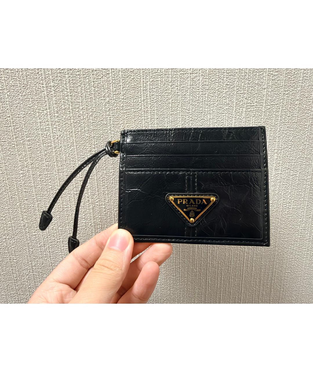 PRADA Черный кардхолдер из искусственной кожи, фото 6
