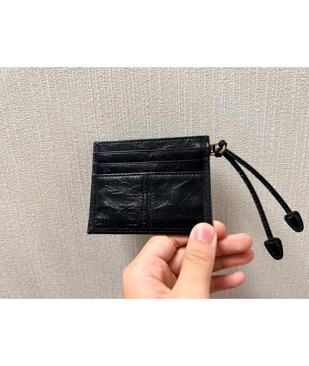PRADA Черный кардхолдер из искусственной кожи, фото 3