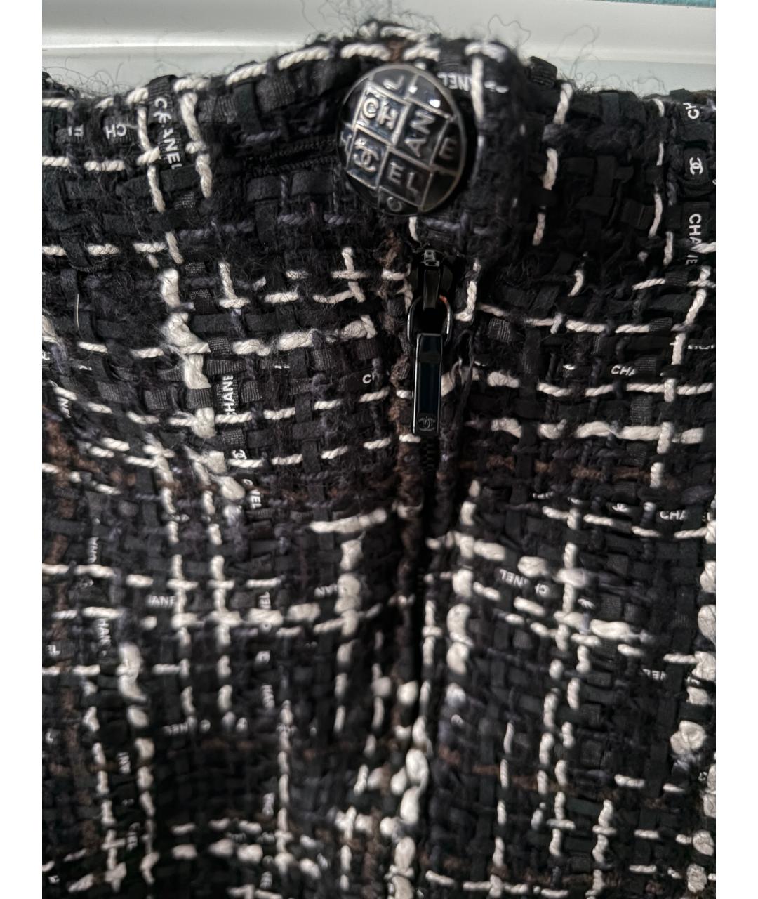 CHANEL Черная шелковая юбка миди, фото 3