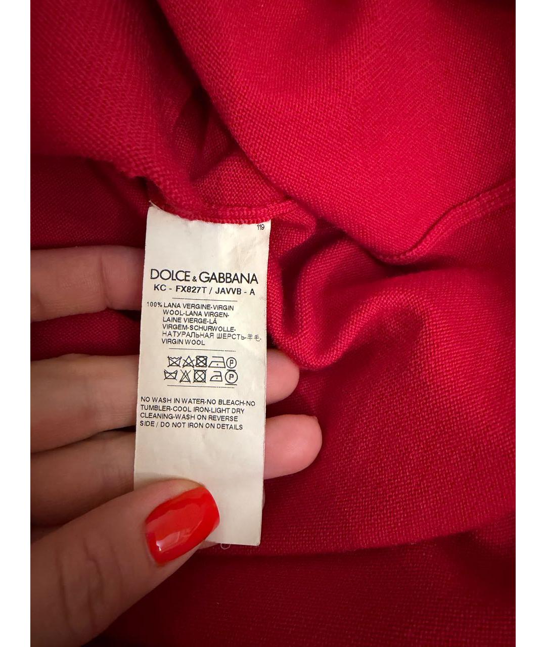 DOLCE&GABBANA Красный шерстяной кардиган, фото 4