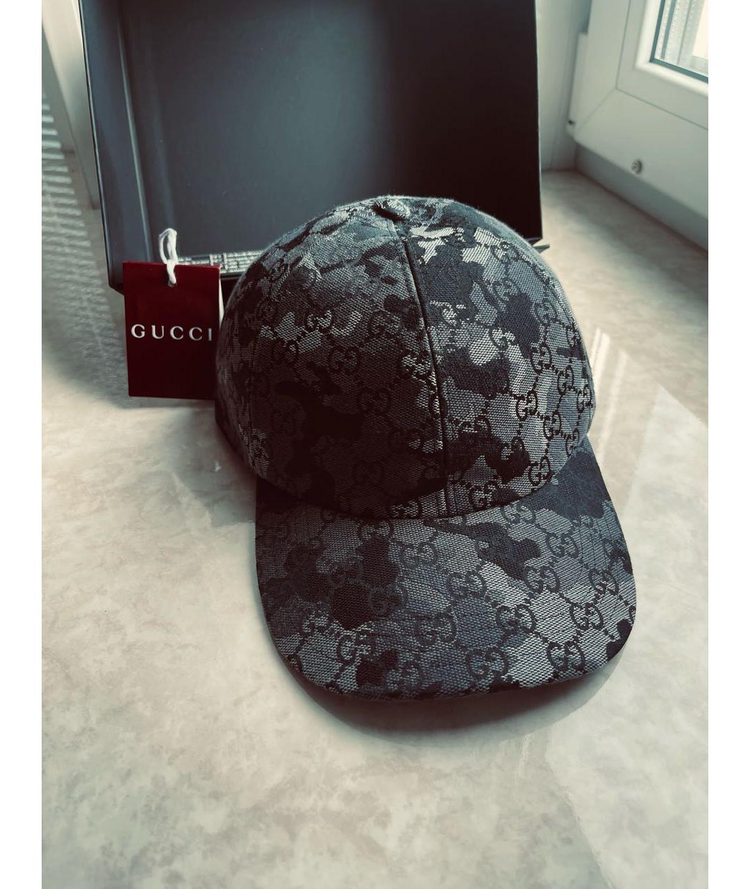 GUCCI Серая хлопковая кепка, фото 6