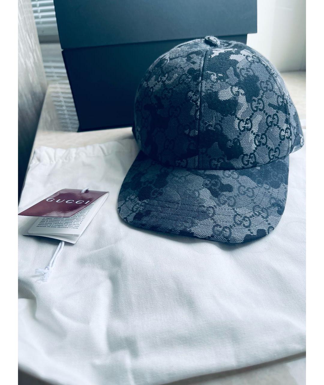 GUCCI Серая хлопковая кепка, фото 5