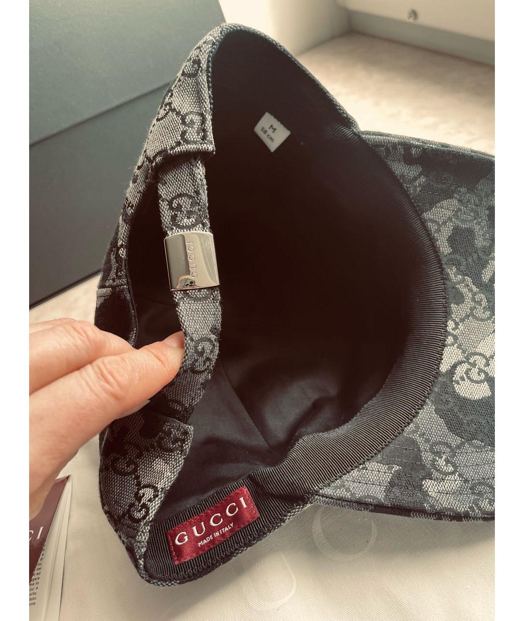 GUCCI Серая хлопковая кепка, фото 3