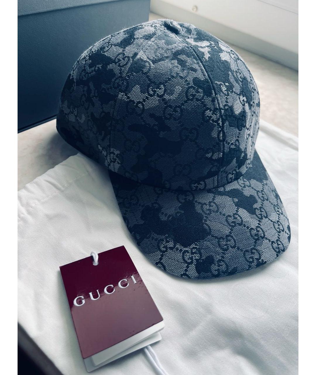 GUCCI Серая хлопковая кепка, фото 2
