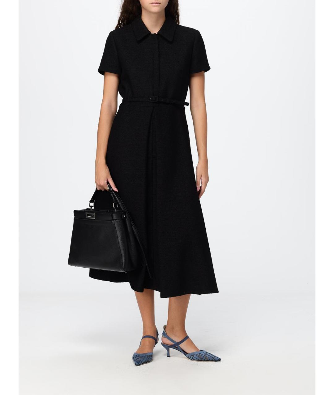 FENDI Черная кожаная сумка тоут, фото 2
