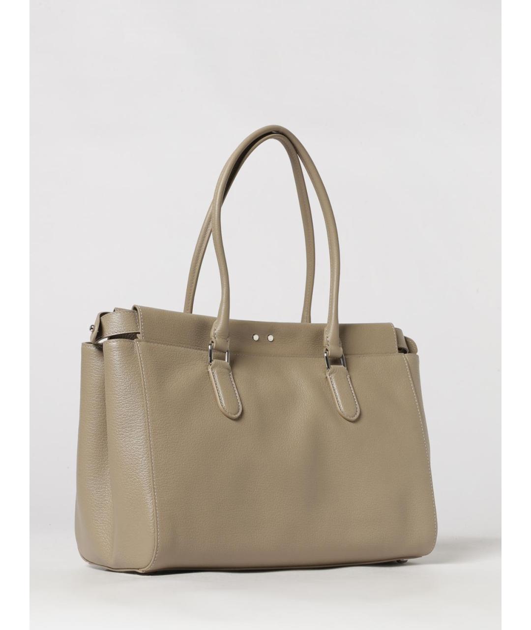 FENDI Бежевая кожаная сумка тоут, фото 3