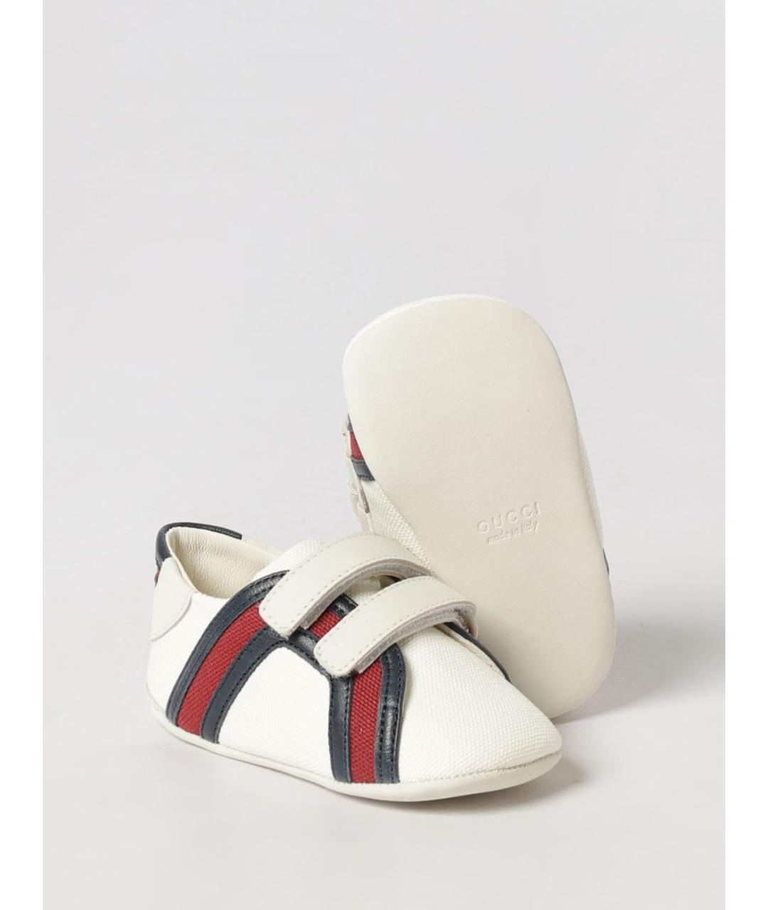 GUCCI Белые текстильные кеды, фото 2