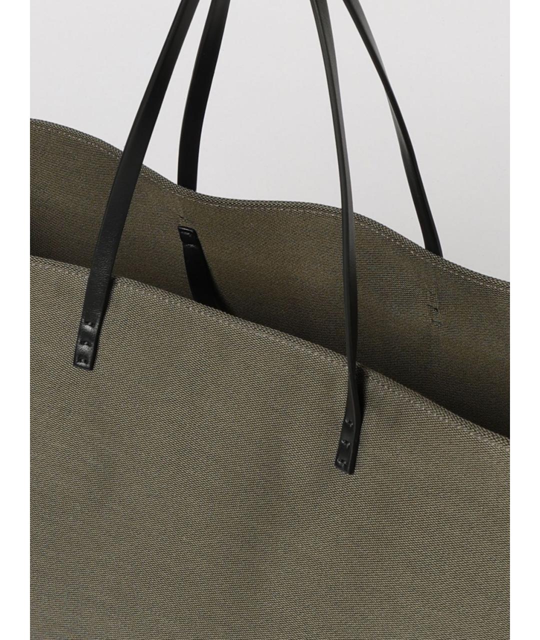 FENDI Хаки тканевая сумка тоут, фото 5