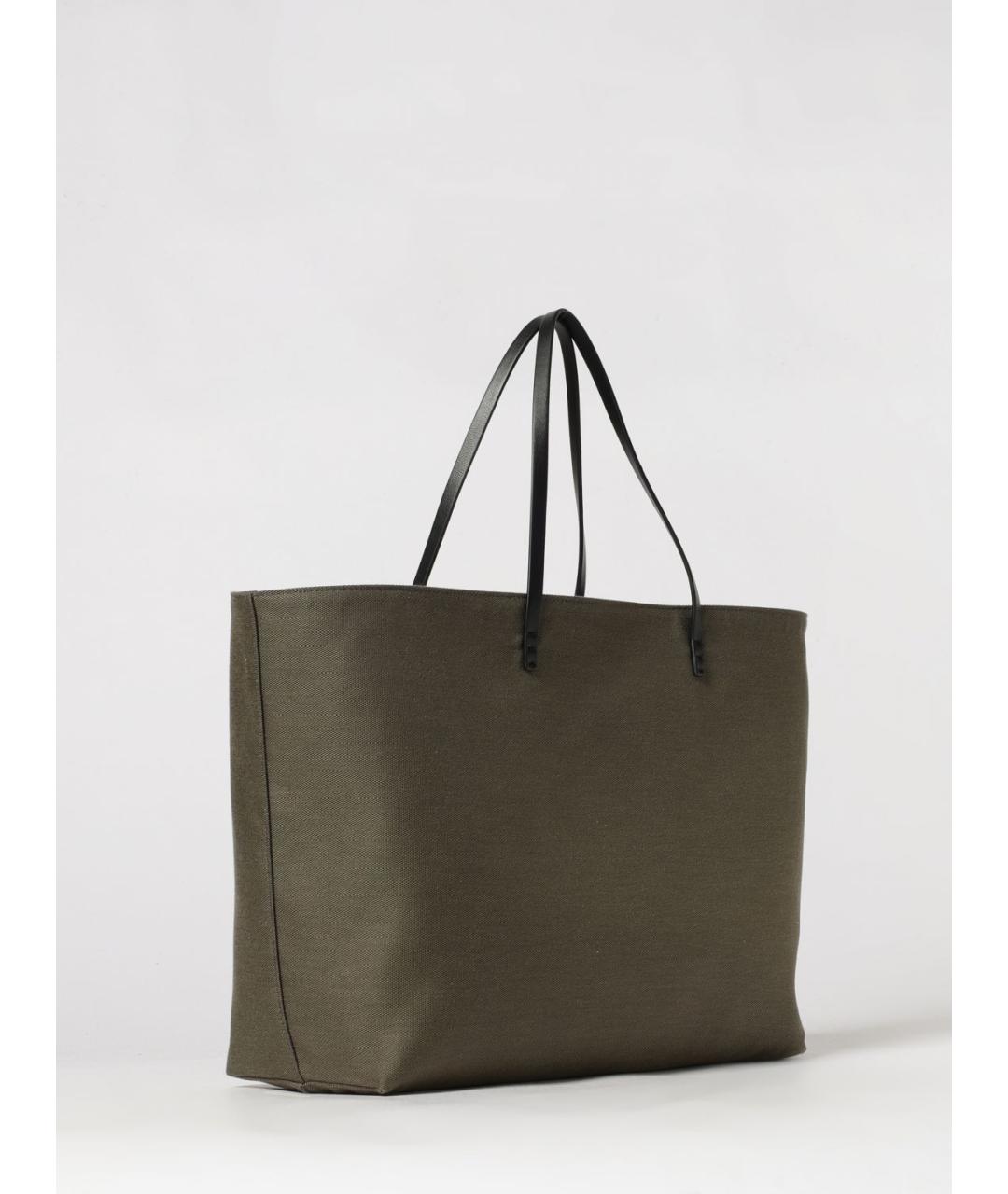 FENDI Хаки тканевая сумка тоут, фото 3