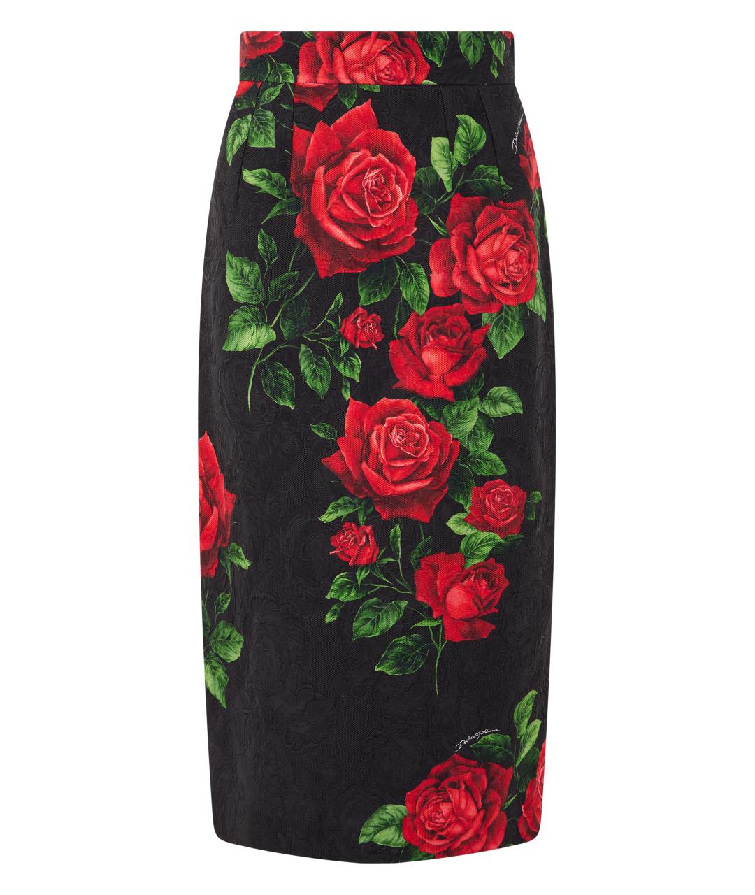 DOLCE&GABBANA Мульти хлопковая юбка миди, фото 1