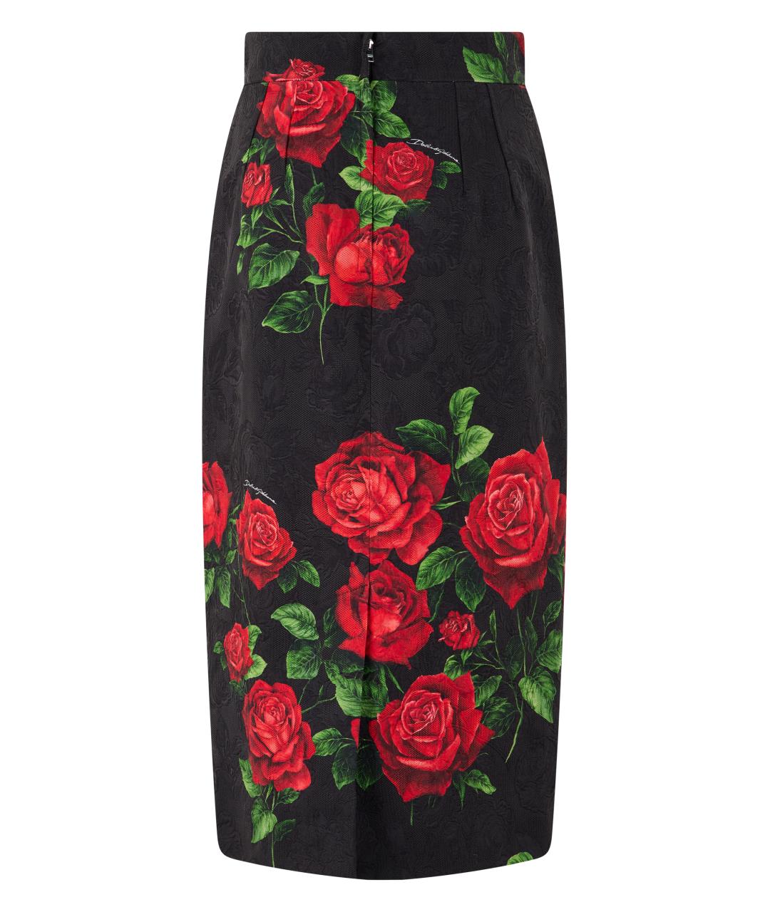 DOLCE&GABBANA Мульти хлопковая юбка миди, фото 2